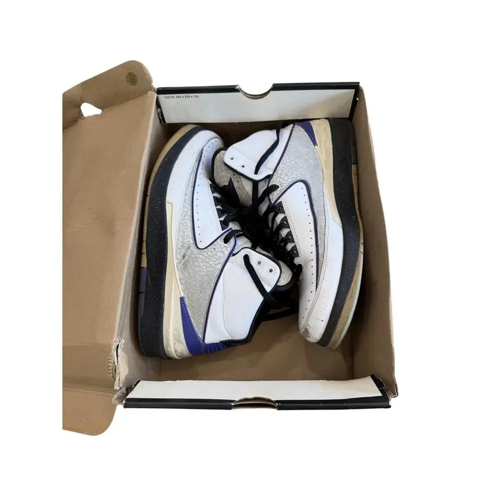 Nike Air Jordan 2 Retro Dark Concord 2013 Men's Sz 11 White Purple OG VTG
